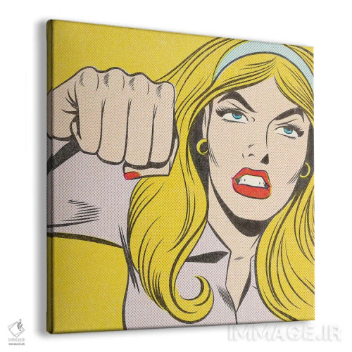 تابلو دکوراتیو زن مشت زن اثر جوزف مک درموت - نمای پرسپکتیو محصول