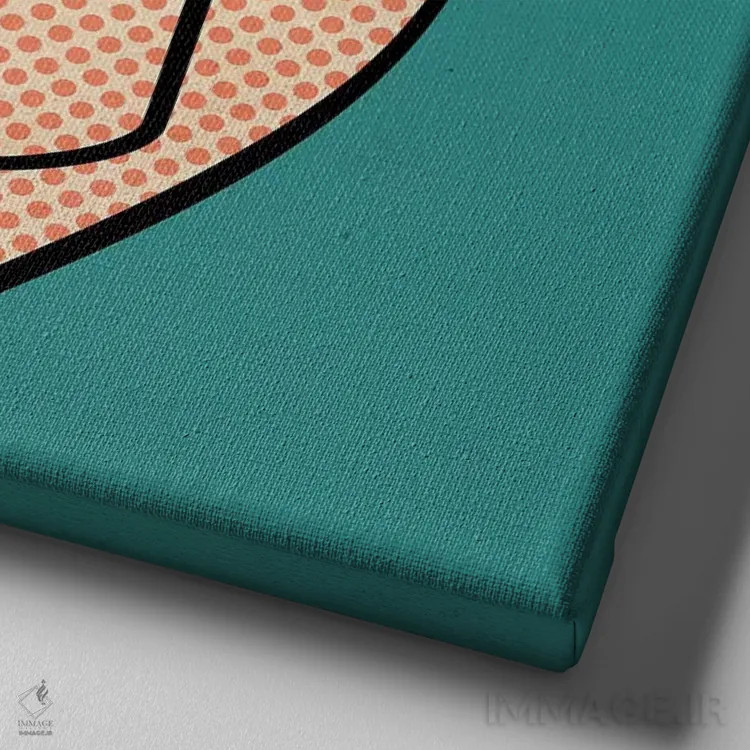 تابلو دکوراتیو زن پاپ آرت اثر جوزف مک درموت - نمای نزدیک بافت بوم