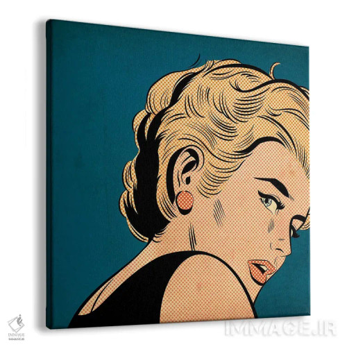 تابلو دکوراتیو دختر با گوشواره قرمز اثر جوزف مک درموت - نمای پرسپکتیو محصول