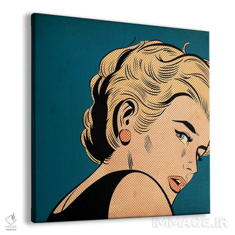 تابلو دکوراتیو دختر با گوشواره قرمز اثر جوزف مک درموت - نمای پرسپکتیو محصول