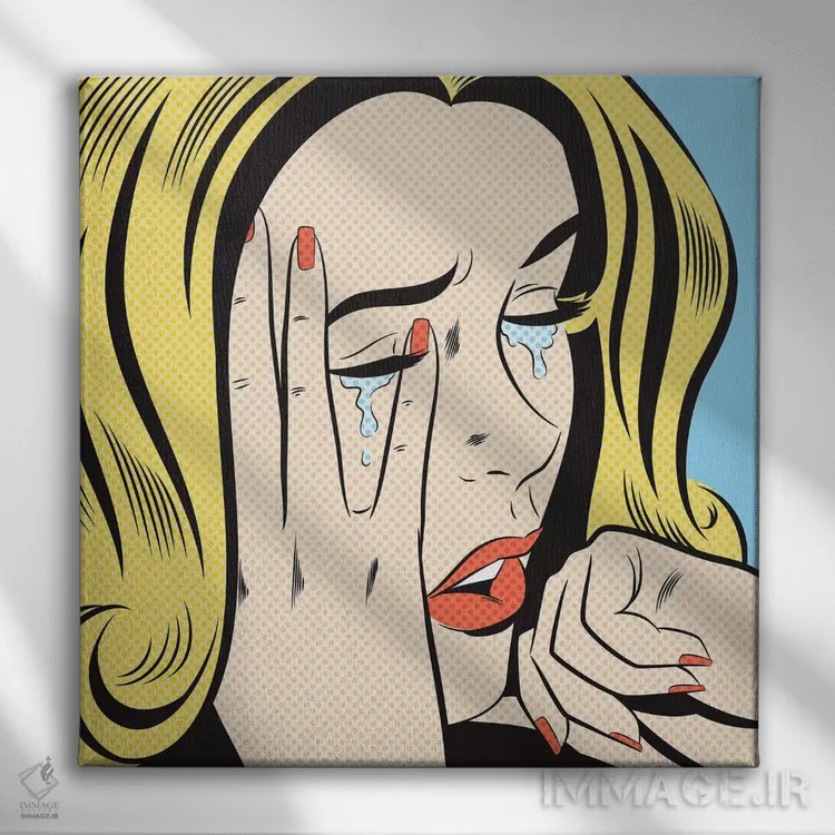 تابلو دکوراتیو زن گریان اثر جوزف مک درموت - نمای روبهرو روی دیوار