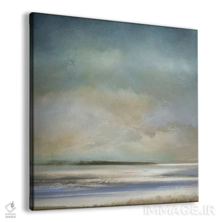 تابلو مینیمال ساحل صبحگاهی اثر جیک مسینا - نمای پرسپکتیو محصول