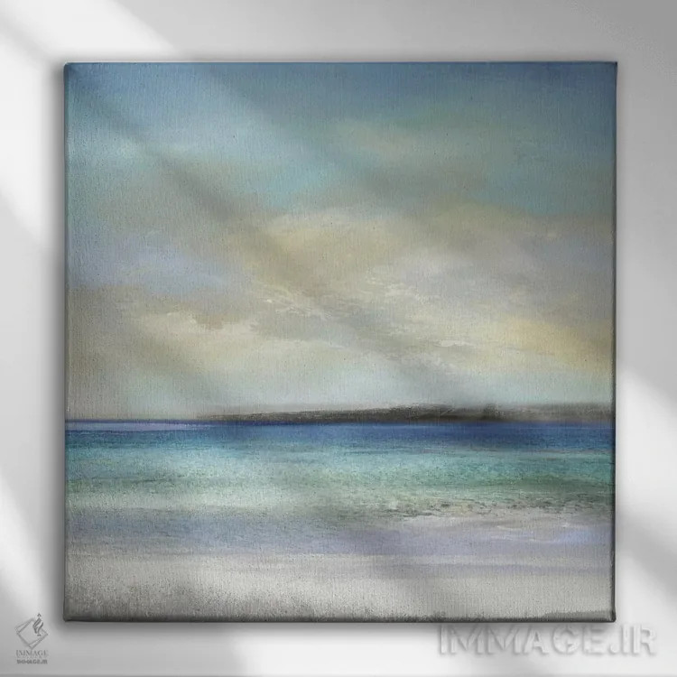 تابلو مینیمال در کنار ساحل اثر جیک مسینا - نمای روبهرو روی دیوار