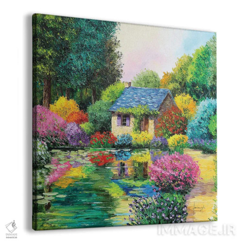 تابلو دکوراتیو خانه کوچک در جنگل اثر ژان-مارک یانیاچیک - نمای پرسپکتیو محصول