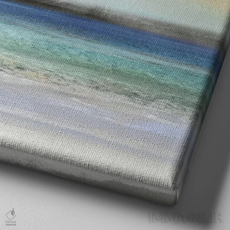 تابلو مینیمال در کنار ساحل اثر جیک مسینا - نمای نزدیک بافت بوم