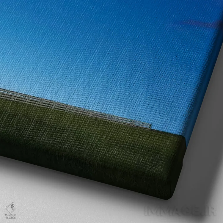 تابلو دکوراتیو فانوس دریایی در شب III اثر جیمز مک لافلین - نمای نزدیک بافت بوم