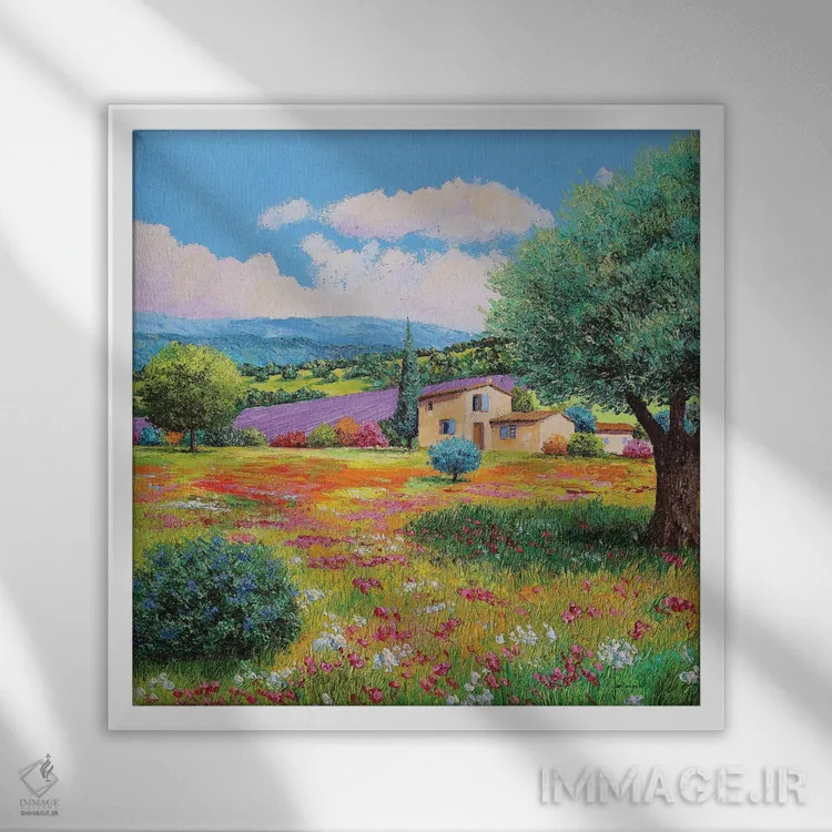 تابلو دکوراتیو گل های وحشی اثر ژان-مارک یانیاچیک - نمای قابدار سفید