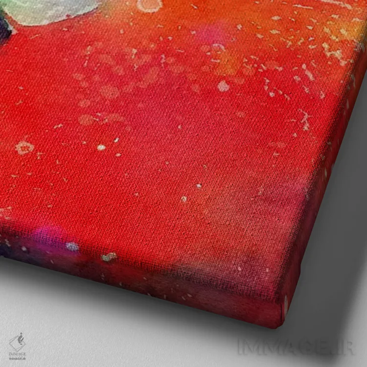 تابلو دکوراتیو سخنور اثر ژاکلین مالدونادو - نمای نزدیک بافت بوم