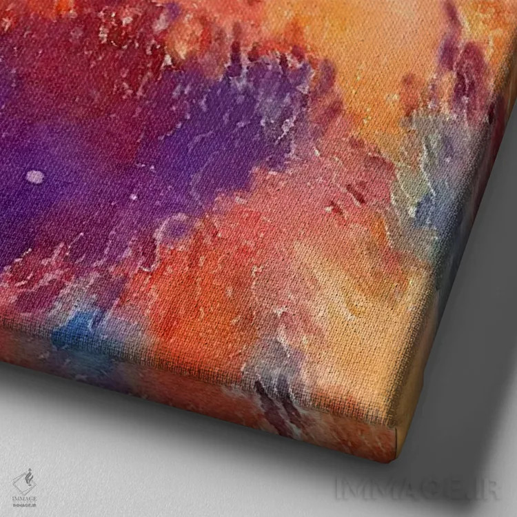 تابلو دکوراتیو حامی اثر ژاکلین مالدونادو - نمای نزدیک بافت بوم