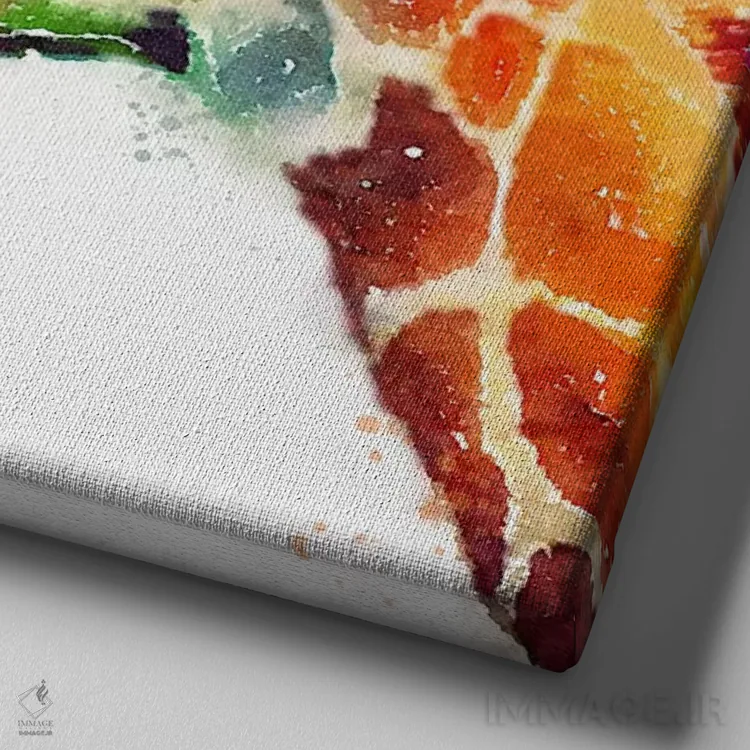 تابلو دکوراتیو باوقار اثر ژاکلین مالدونادو - نمای نزدیک بافت بوم