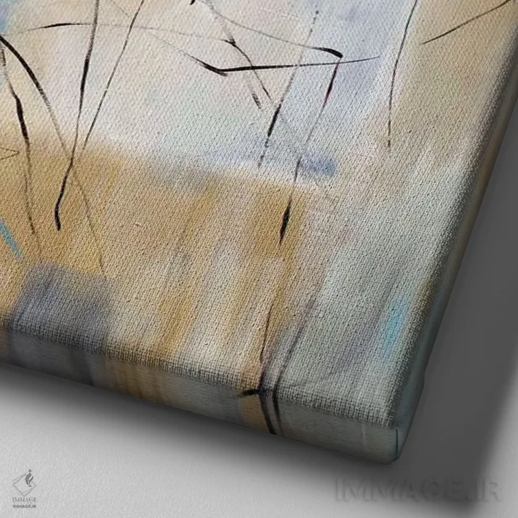 تابلو انتزاعی استراحت اثر جین ام. رابینسون - نمای نزدیک بافت بوم