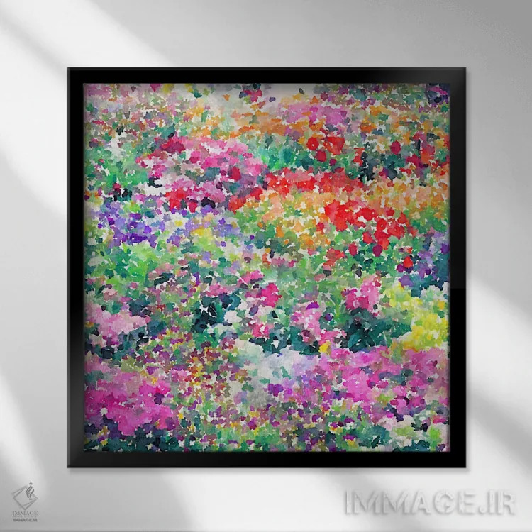 تابلو مدرن باغ مخفی اثر ژاکلین مالدونادو - نمای قابدار مشکی