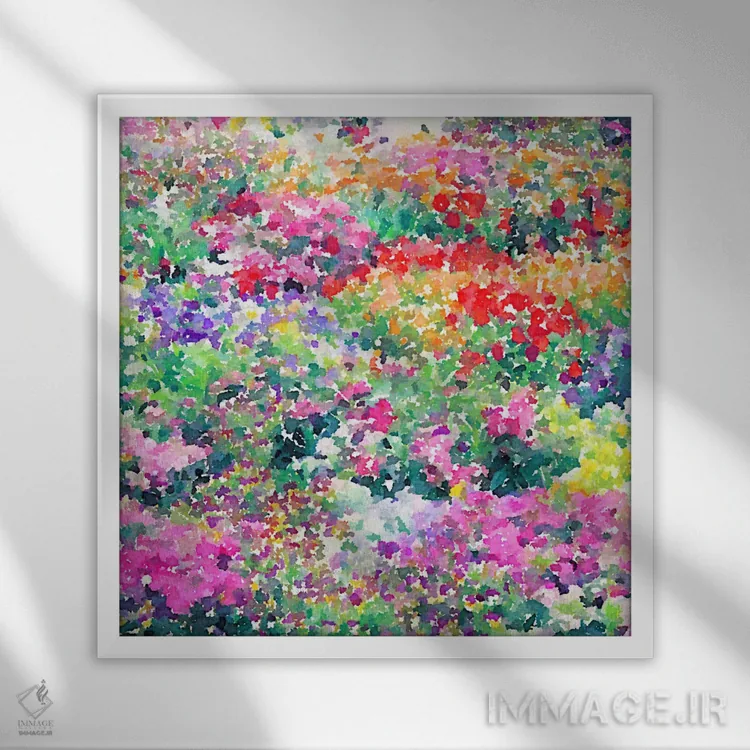 تابلو مدرن باغ مخفی اثر ژاکلین مالدونادو - نمای قابدار سفید