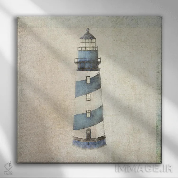 تابلو دکوراتیو فانوس دریایی اثر JMB دیزاین - نمای روبهرو روی دیوار