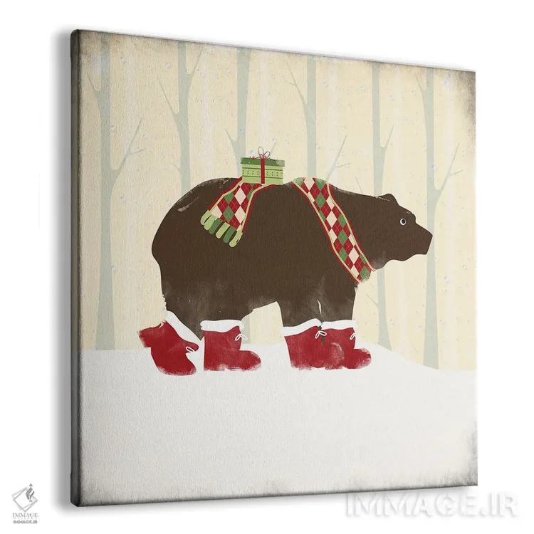 تابلو دکوراتیو خرس قهوه ای اثر JMB دیزاین - نمای پرسپکتیو محصول