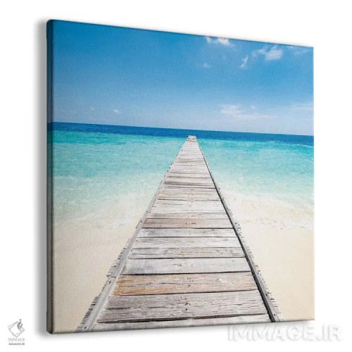 تابلو دکوراتیو اسکله در یک ساحل اثر یان بکه - نمای پرسپکتیو محصول