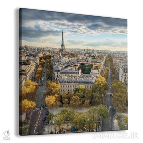 تابلو دکوراتیو Paris, France,نمای افق پاریس در پاییز با چشم انداز برج ایفل، پا… اثر یان بکه - نمای پرسپکتیو محصول