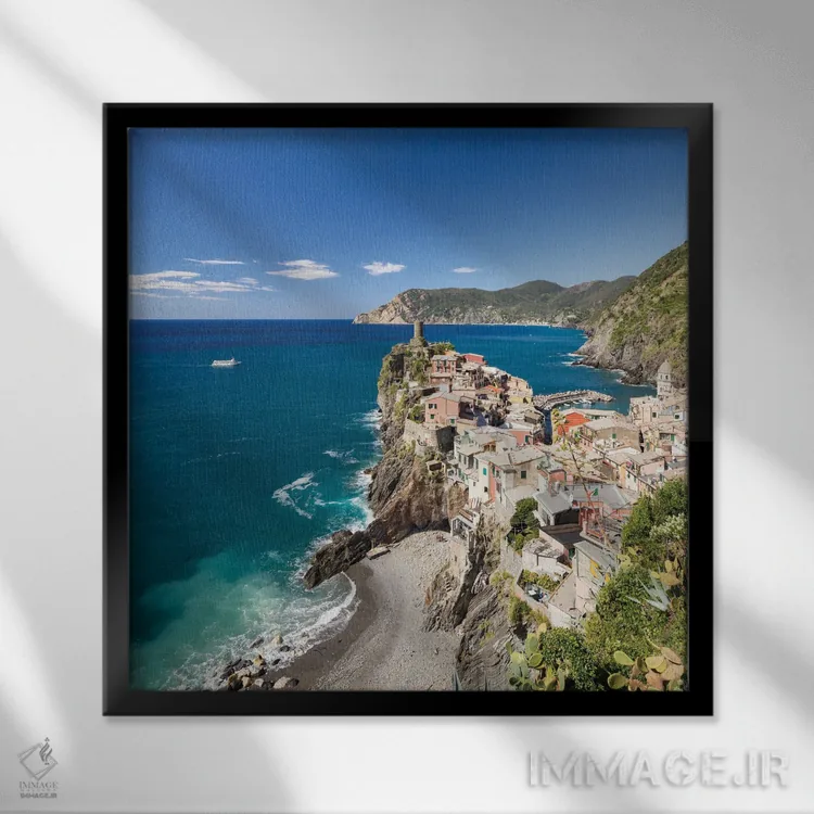 تابلو دکوراتیو Liguria, Italy,کرنیلیا قدیمی ترین روستا در چینکو تره، لیگوریا… اثر یان بکه - نمای قابدار مشکی