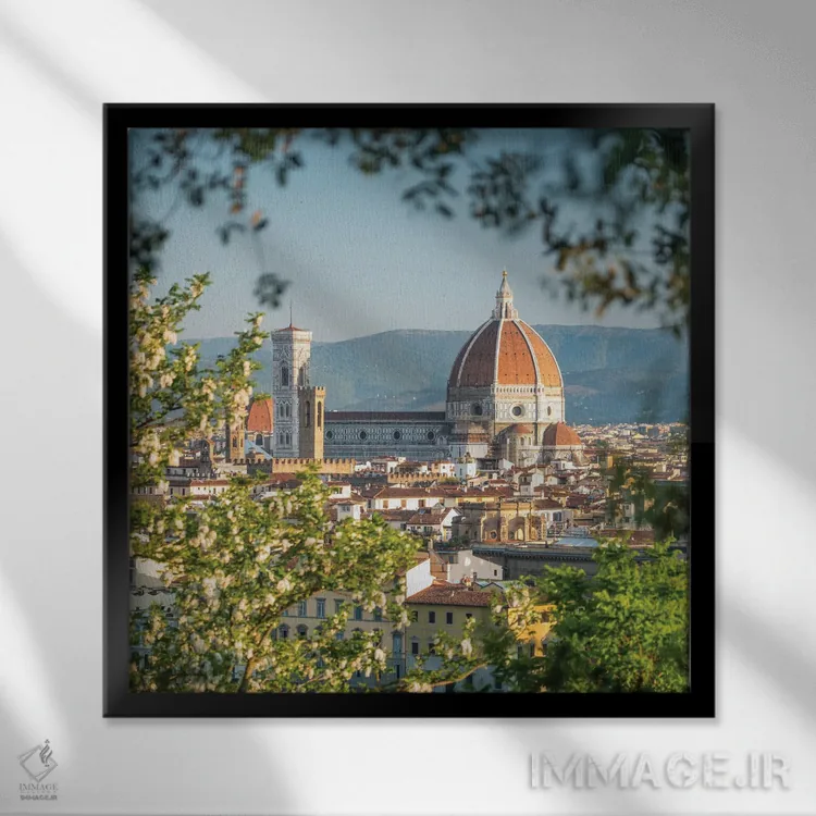 تابلو دکوراتیو Tuscany, Italy,کلیسای جامع فلورانس، توسکانی، ایتالیا اثر یان بکه - نمای قابدار مشکی