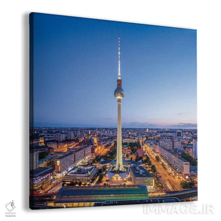 تابلو دکوراتیو برج تلویزیون برلین اثر یان بکه - نمای پرسپکتیو محصول