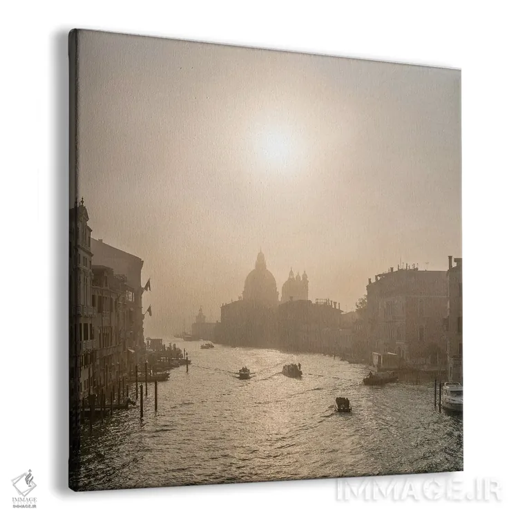 تابلو دکوراتیو Venice, Italy,مه صبحگاهی در کانال گراند، ونیز، ایتالیا اثر یان بکه - نمای پرسپکتیو محصول
