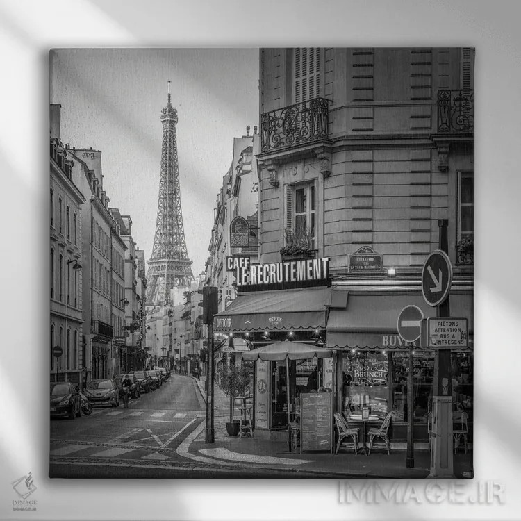 تابلو دکوراتیو Paris, France,خیابان سن دومینیک با چشم انداز برج ایفل، پاریس، ف… اثر یان بکه - نمای روبهرو روی دیوار