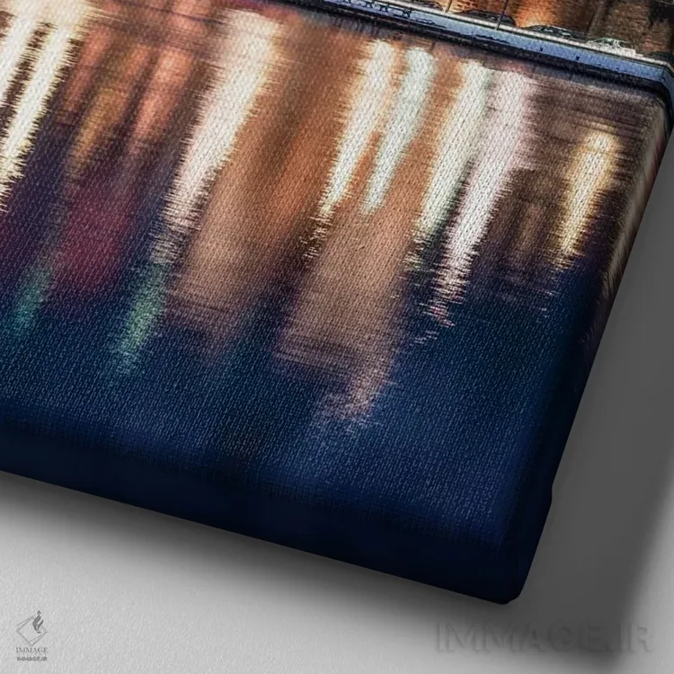 تابلو دکوراتیو Baden-Wuerttemberg, Germany,قلعه هایدلبرگ و آلته بروکه در زمستا… اثر یان بکه - نمای نزدیک بافت بوم