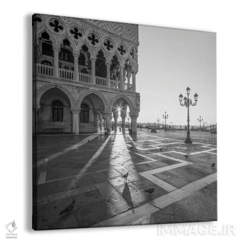 تابلو دکوراتیو Piazza San Marco , Venice, Italy,کاخ دوک ها هنگام طلوع آفتاب به… اثر یان بکه - نمای پرسپکتیو محصول