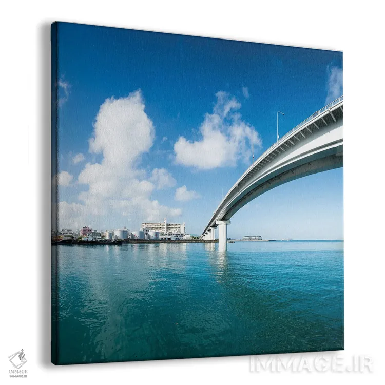 تابلو دکوراتیو Naha, Okinawa, Japan,پل بندر توماری، ناها، اوکیناوا، ژاپن اثر یان بکه - نمای پرسپکتیو محصول