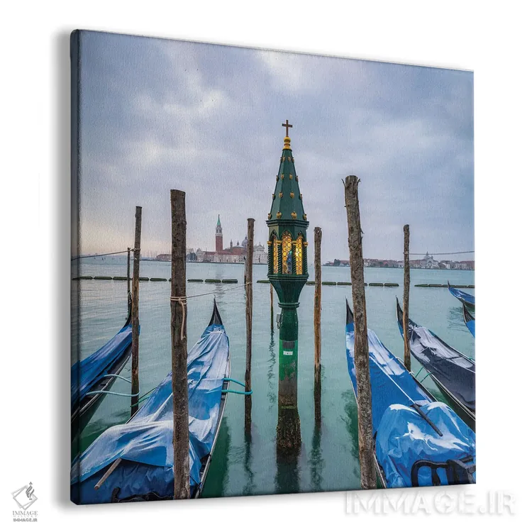 تابلو دکوراتیو Venice, Italy,نمای جزیره سن جورجو ماجوره در زمستان، ونیز، ایتال… اثر یان بکه - نمای پرسپکتیو محصول