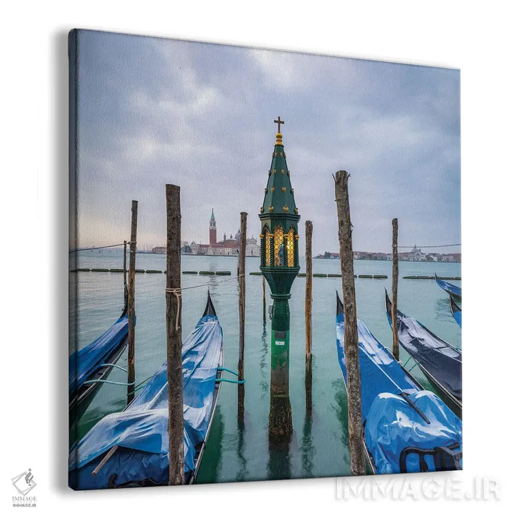 تابلو دکوراتیو Venice, Italy,نمای جزیره سن جورجو ماجوره در زمستان، ونیز، ایتال… اثر یان بکه - نمای پرسپکتیو محصول