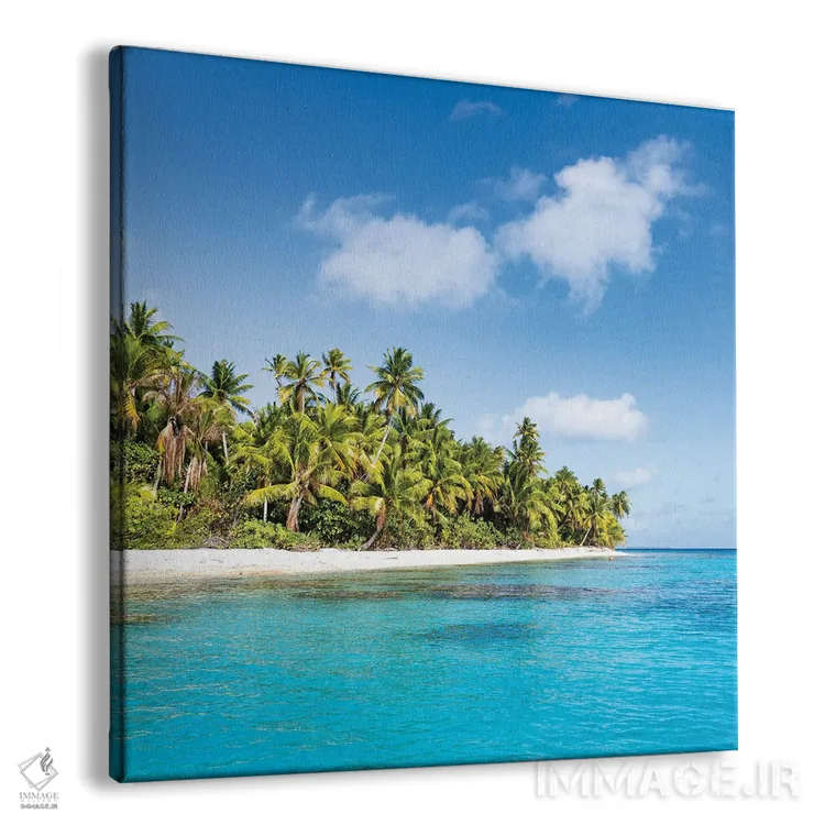 تابلو دکوراتیو جزیره استوایی در پلی نزی فرانسه اثر یان بکه - نمای پرسپکتیو محصول
