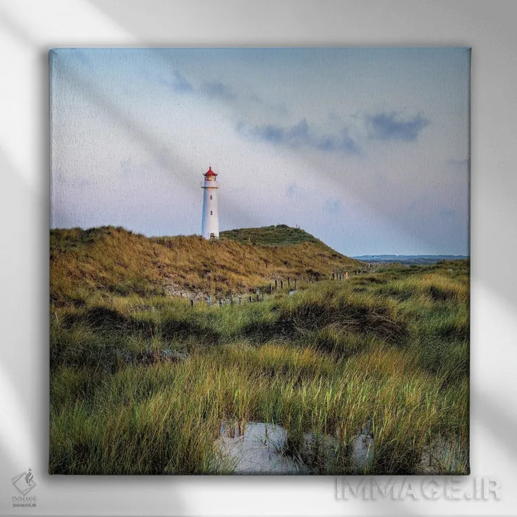 تابلو دکوراتیو North Sea Coast, Schleswig-Holstein, Sylt, Germany,فانوس دریایی… اثر یان بکه - نمای روبهرو روی دیوار