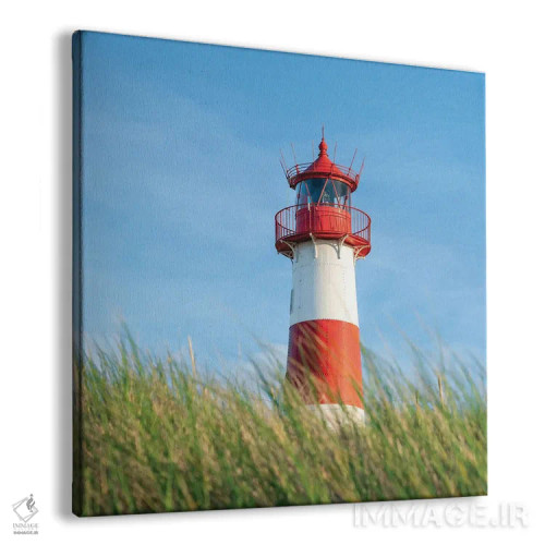 تابلو دکوراتیو North Sea Coast, Sylt, Germany,فانوس دریایی قرمز، ساحل دریای شم… اثر یان بکه - نمای پرسپکتیو محصول