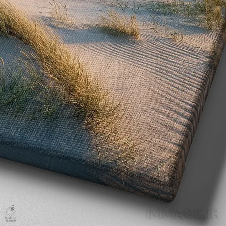 تابلو دکوراتیو North Sea Coast, Sylt Island, Germany,فانوس دریایی در ساحل شنی… اثر یان بکه - نمای نزدیک بافت بوم