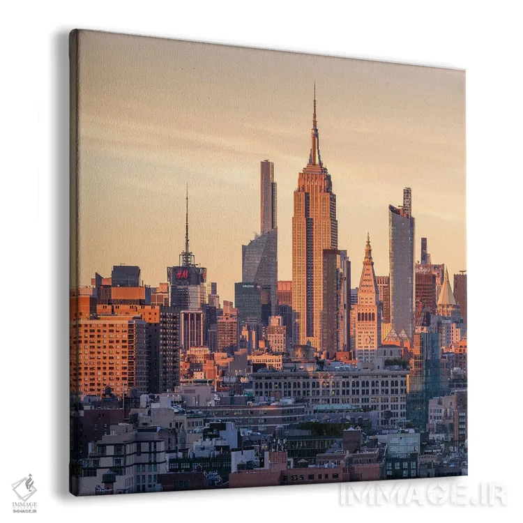 تابلو دکوراتیو New York City, USA,ساختمان امپایر استیت در غروب آفتاب، نیویورک… اثر یان بکه - نمای پرسپکتیو محصول