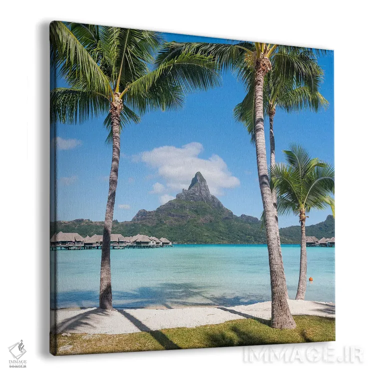 تابلو دکوراتیو French Polynesia,کوه اوتمانو در بورا بورا، پلی نزی فرانسه اثر یان بکه - نمای پرسپکتیو محصول