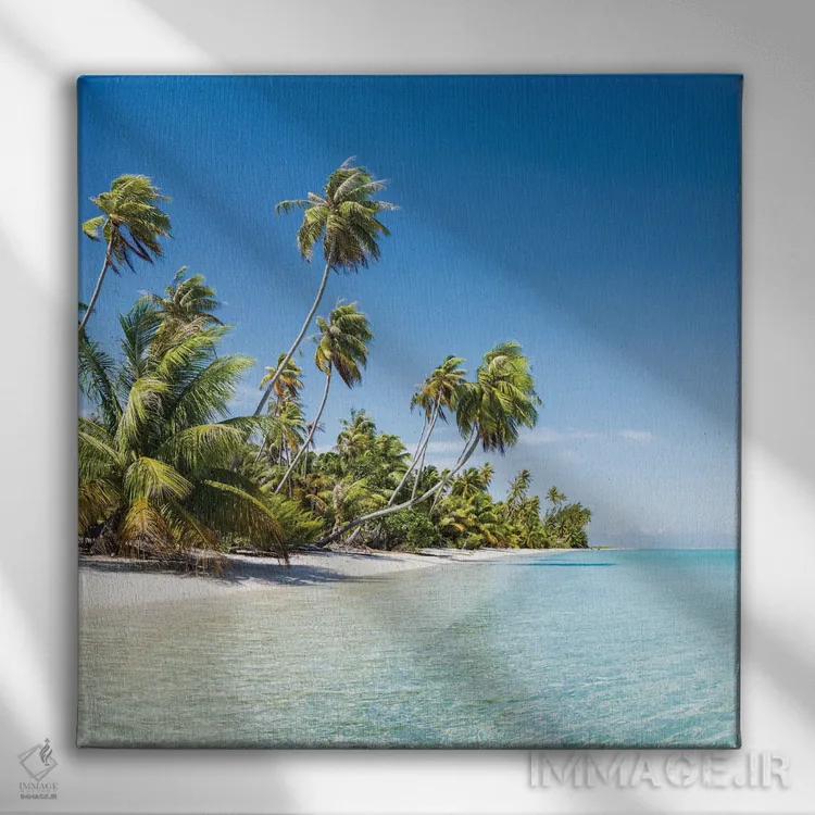تابلو دکوراتیو Fakarava Atoll, French Polynesia,جزیره گرمسیری در دریاهای جنوبی… اثر یان بکه - نمای روبهرو روی دیوار