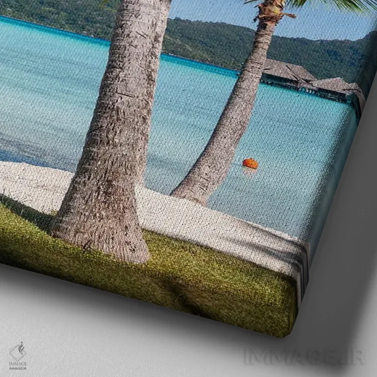 تابلو دکوراتیو French Polynesia,کوه اوتمانو در بورا بورا، پلی نزی فرانسه اثر یان بکه - نمای نزدیک بافت بوم