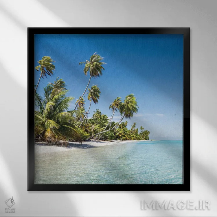 تابلو دکوراتیو Fakarava Atoll, French Polynesia,جزیره گرمسیری در دریاهای جنوبی… اثر یان بکه - نمای قابدار مشکی