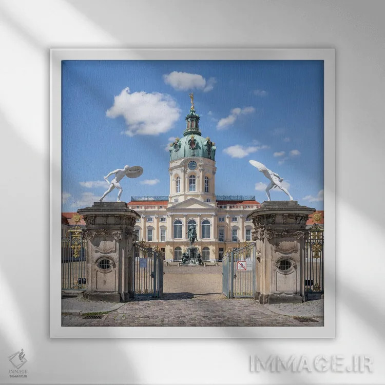 تابلو دکوراتیو Berlin, Germany,کاخ شارلوتنبرگ در تابستان، برلین، آلمان اثر یان بکه - نمای قابدار سفید