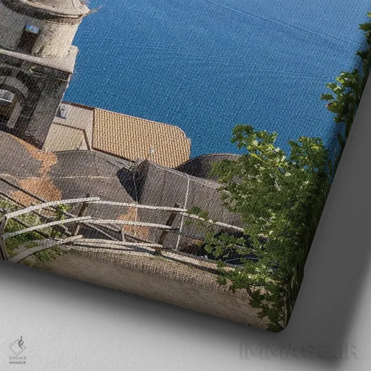 تابلو دکوراتیو Amalfi Coast, Campania, Italy,منظره از راولو، ساحل آمالفی، کامپ… اثر یان بکه - نمای نزدیک بافت بوم
