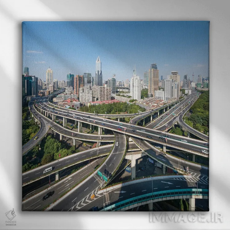 تابلو دکوراتیو Shanghai, China,چهارراه، شانگهای، چین اثر یان بکه - نمای روبهرو روی دیوار