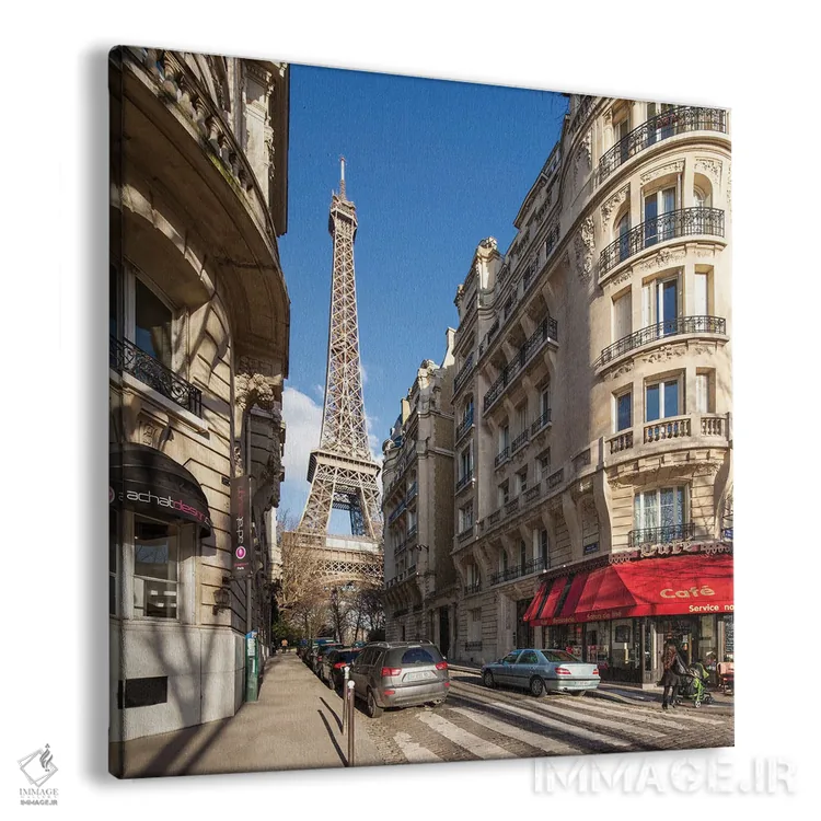 تابلو دکوراتیو Paris, France,خیابان بوئنوس آیرس با چشم انداز برج ایفل، پاریس… اثر یان بکه - نمای پرسپکتیو محصول