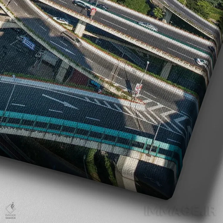 تابلو دکوراتیو Shanghai, China,چهارراه، شانگهای، چین اثر یان بکه - نمای نزدیک بافت بوم