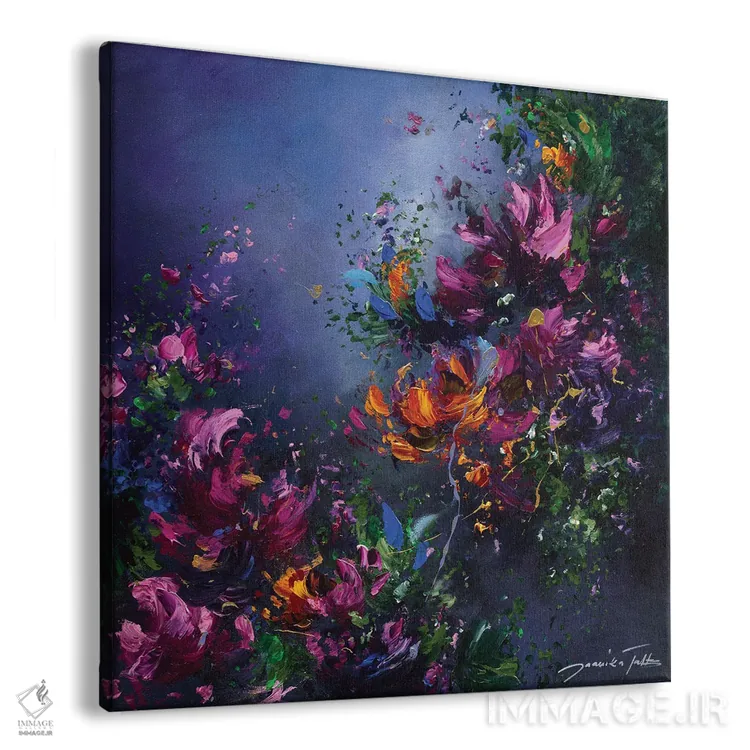 تابلو انتزاعی سونات پاییزی اثر ژانیکا تالتس - نمای پرسپکتیو محصول