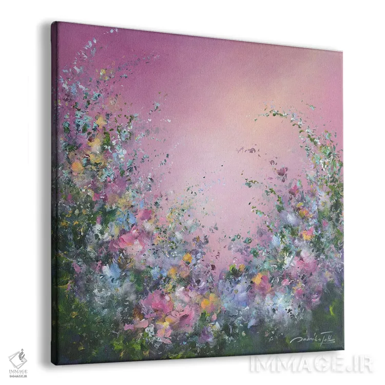 تابلو انتزاعی سرشار از عشق اثر ژانیکا تالتس - نمای پرسپکتیو محصول