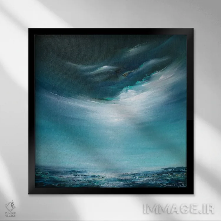 تابلو دکوراتیو پس از طوفان اثر ژانیکا تالتس - نمای قابدار مشکی