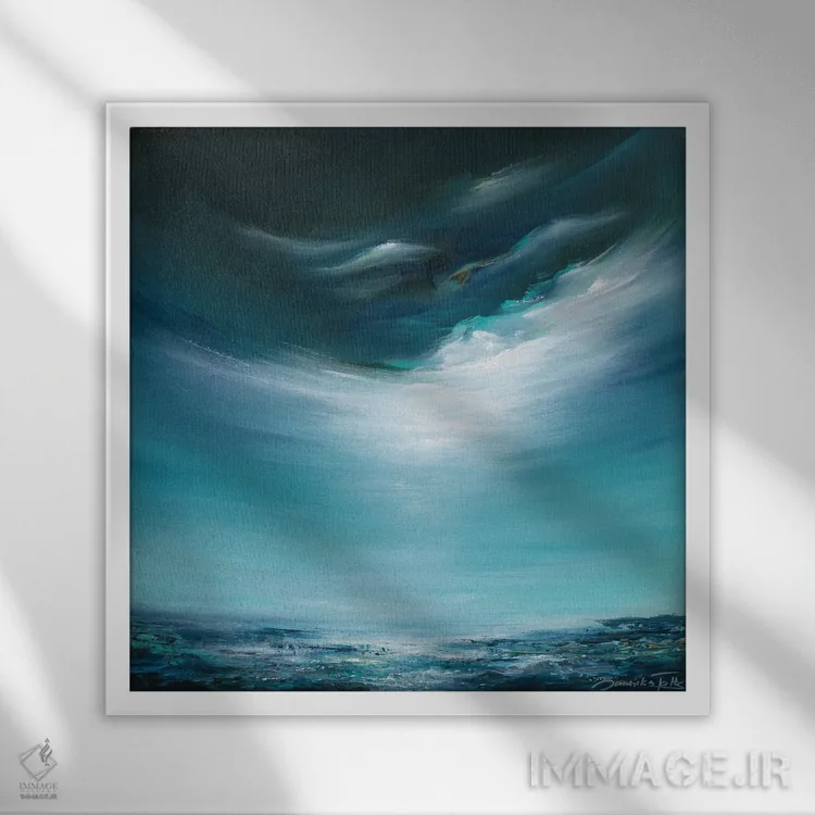 تابلو دکوراتیو پس از طوفان اثر ژانیکا تالتس - نمای قابدار سفید
