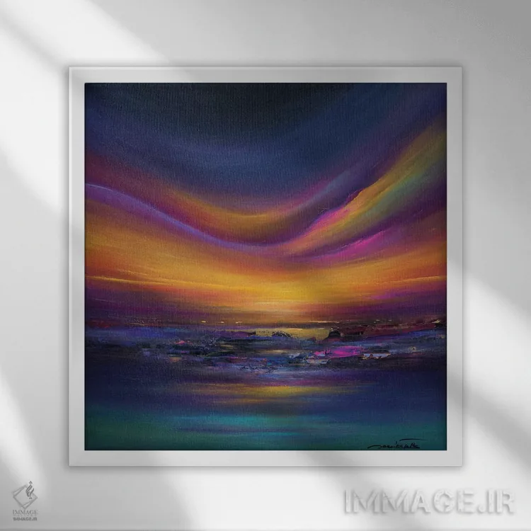 تابلو انتزاعی امید اثر ژانیکا تالتس - نمای قابدار سفید